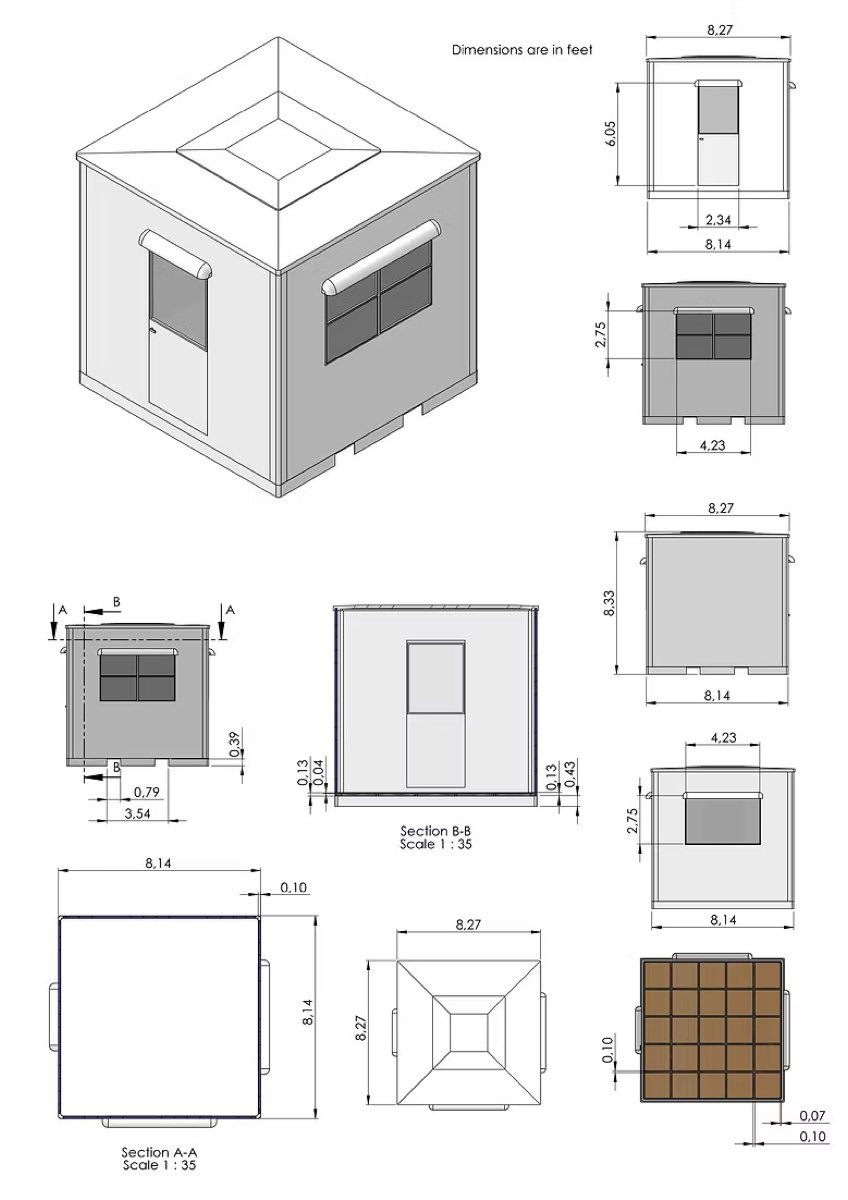 8.1 × 8.1 Modular Shack
